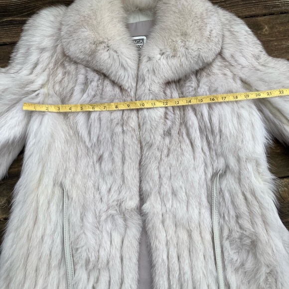 Saga Fox Gorgeous Blue Fox Fur with leather belt Vintage Beauty! - Picture 12 of 16